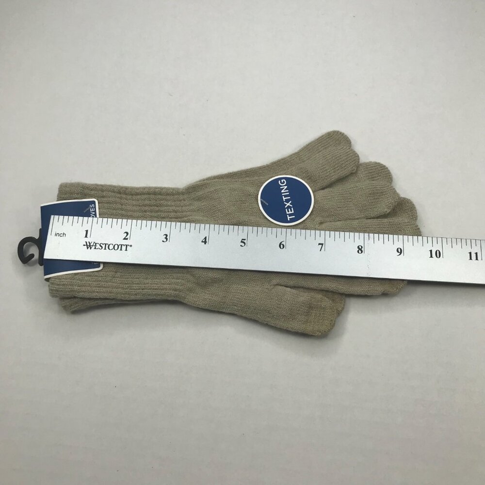 Winter Essentials Women's One Size Beige Texting Elongated Gloves New - Picture 8 of 8